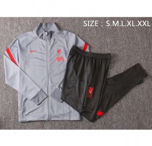 2020-21 Liverpool Grey Training Suits Jacket with Pants