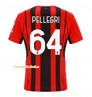 2021-22 AC Milan Home Soccer Jersey Shirt with PELLEGRI 64 printing