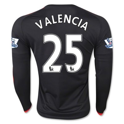 2015-16 Manchester United VALENCIA 25 LS Third Soccer Jersey