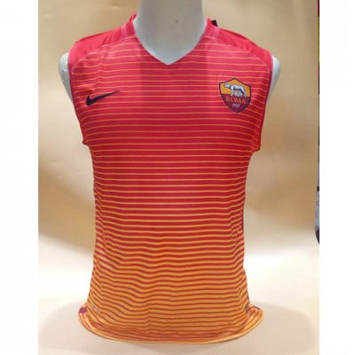 2016-17 Roma Orange Vest Sleeveless Soccer Shirt