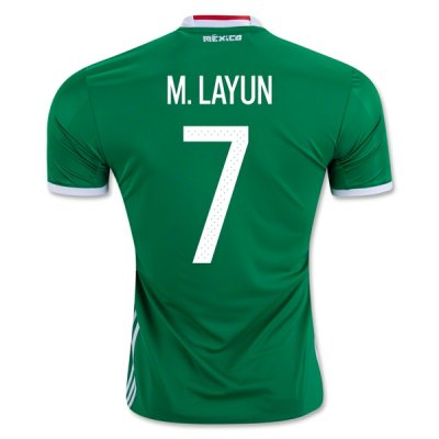 2016 Mexico M. LAYUN #7 Home Soccer Jersey