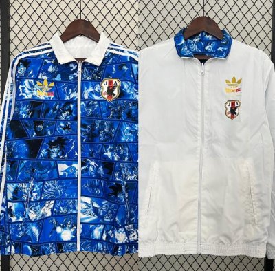 2024-25 Japan Blue White Reversible Trench Coat Jacket