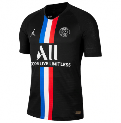 2019-20 PSG Jordan Black Fourth Short Soccer Jersey Shirt Player Version