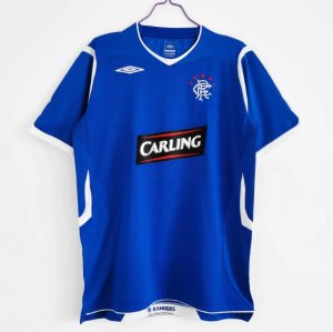 2008-09 Rangers Retro Blue Home Soccer Jersey Shirt