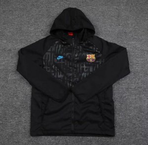 2020-21 Barcelona Black Windbreaker Jacket