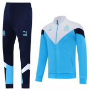 2020-21 Marseille White Blue Training Jacket Kits with pants