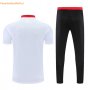 2021-22 Manchester United White Polo Kits Shirt with Pants