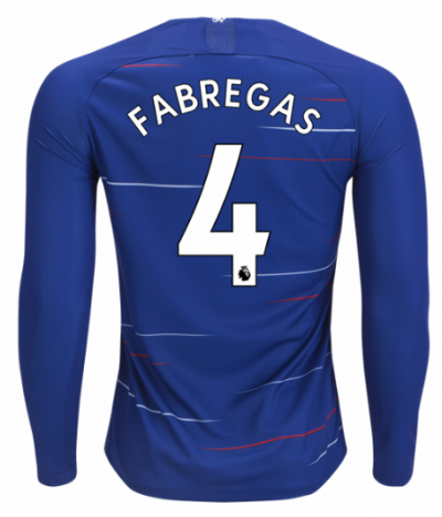 2018-19 Chelsea LS Home Soccer Jersey Shirt Cesc Fabregas #4