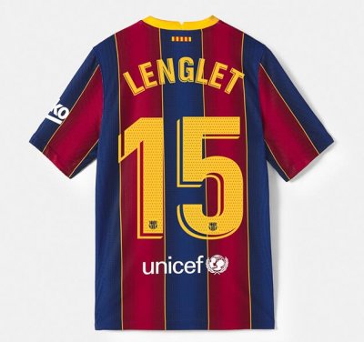 2020-21 Barcelona Home Soccer Jersey Shirt LENGLET #15