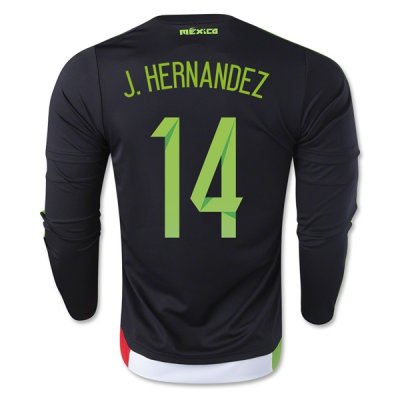 2015 Mexico J. HERNANDEZ #14 LS Home Soccer Jersey