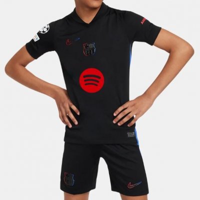 2024-25 Barcelona Kids Away Soccer Kits Shirt With Shorts