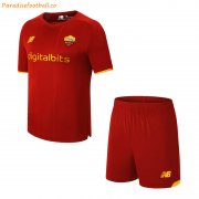 Kids Roma 2021-22 Home Soccer Kits Shirt With Shorts