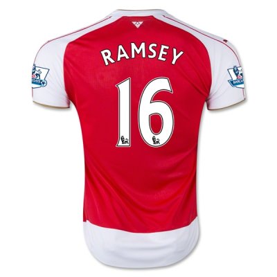 2015-16 Arsenal RAMSEY 16 Home Soccer Jersey