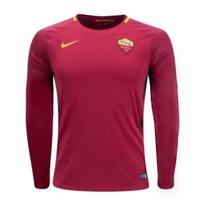 2017-18 AS Roma Home LS Soccer Jersey Shirt