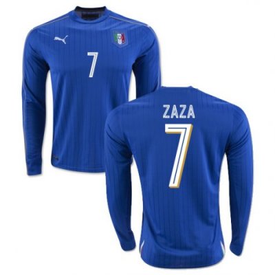 2016 Italy 7 Zaza LS Home Soccer Jersey