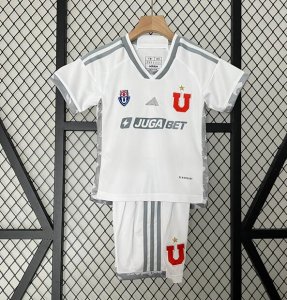 2024-25 Universidad de Chile Kids Away Soccer Kits Shirt With Shorts