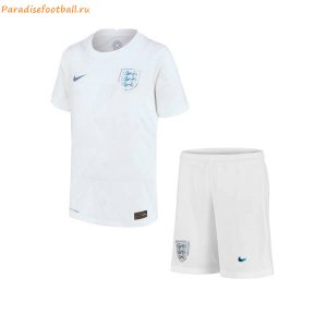 Kids England 2022 Women's Euro Cup Home Soccer Kits Shirt With Shorts