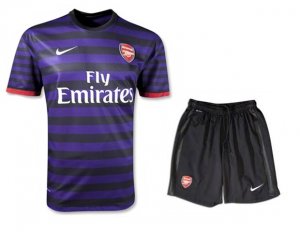 12/13 Arsenal Away Black and Blue Soccer Jersey Kit(Shirt+Short) 12/13 Arsenal Away Black and Blue Soccer Jersey Kit(Shirt+Short)