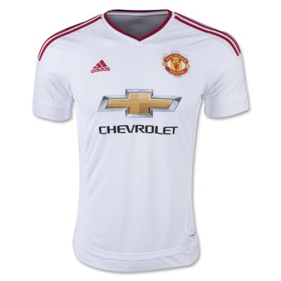 Manchester United 2015-16 White-Red Away Soccer Jersey