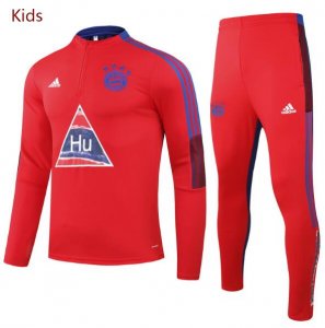 2020-21 Bayern Munich Kids Red Sweatshirt with Pants Youth Training Kits