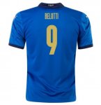 2020 EURO Italy Home Soccer Jersey Shirt ANDREA BELOTTI 9
