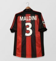2000-02 AC Milan Retro Home Soccer Jersey Shirt Maldini #3