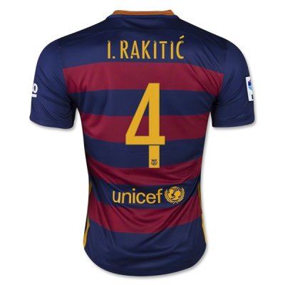 2015-16 Barcelona I. RAKITIC 4 Home Soccer Jersey