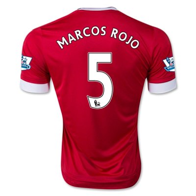 2015-16 Manchester United MARCOS ROJO 5 Home Soccer Jersey