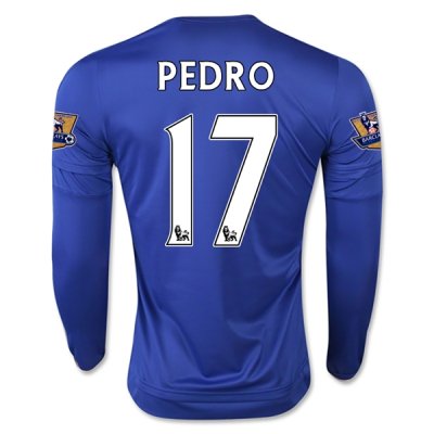 2015-16 Chelsea PEDRO #17 LS Home Soccer Jersey