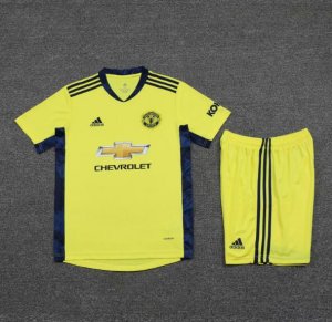 2020-21 Manchester United Goalkeeper Green Soccer Kits (Shirt+Shorts)