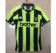 1998-99 Manchester City Retro Green Away Soccer Jersey Shirt