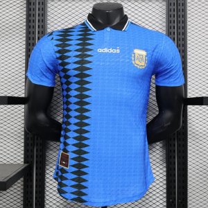 1994 Argentina Retro Away Soccer Jersey Shirt Player Version