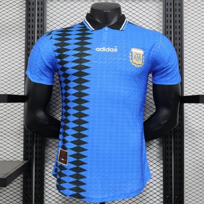 1994 Argentina Retro Away Soccer Jersey Shirt Player Version