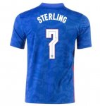 2020 EURO England Away Blue Soccer Jersey Shirt RAHEEM STERLING #7