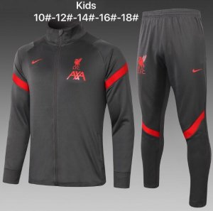 Kids 2020-21 Liverpool Grey Jacket and Pants Training Kits