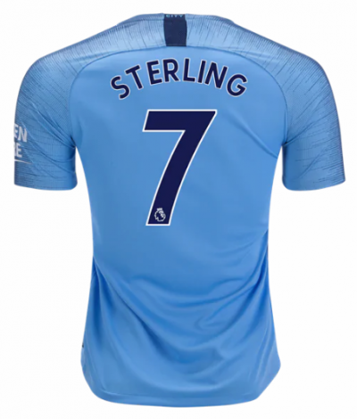 2018-19 Manchester City Home Soccer Jersey Shirt Raheem Sterling #7