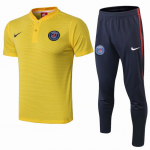 2018-19 PSG Yellow Polo Kits Shirt + Pants