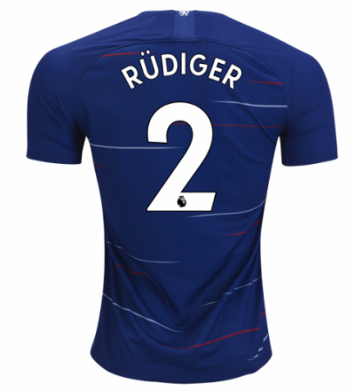 2018-19 Chelsea Home Soccer Jersey Shirt Antonio Rudiger #2