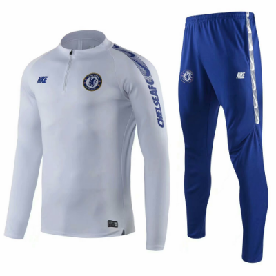 Kids 18-19 Chelsea White Training Suits Top and Pants