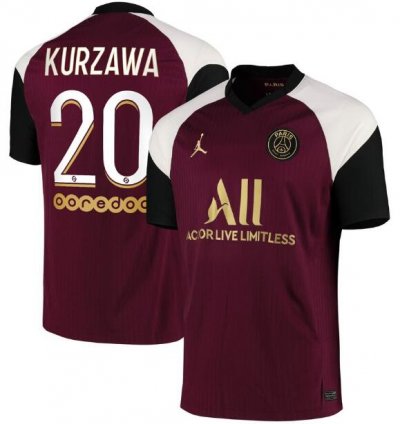2020-21 PSG Third Away Soccer Jersey Shirt Kurzawa 20