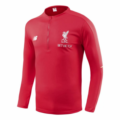 18-19 Liverpool Red Zipper Sweat Top Shirt