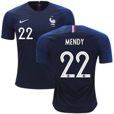 2018 World Cup France Home Soccer Jersey Shirt Benjamin Mendy #22
