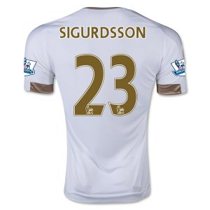 2015-16 Swansea City Home Soccer Jersey SIGURDSSON 23