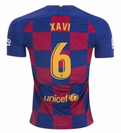 2019-20 Barcelona Home Soccer Jersey Shirt Xavi #6