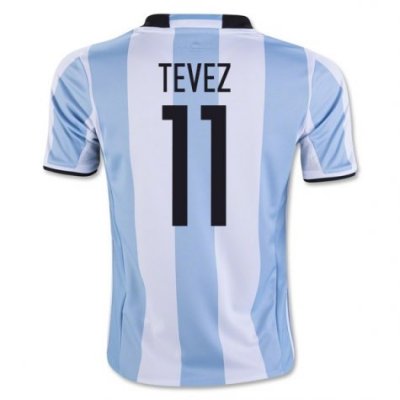 2016 Argentina Tevez 11 Home Soccer Jersey