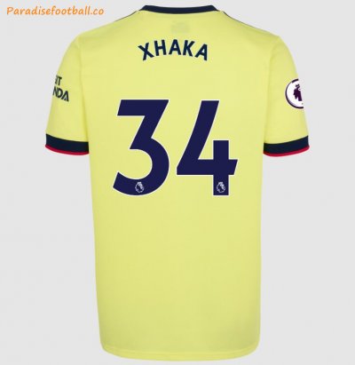 2021-22 Arsenal Away Soccer Jersey Shirt with Granit Xhaka 34 printing