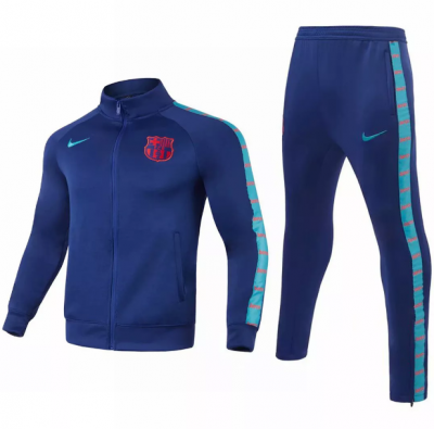 2021-22 Barcelona Dark Blue Training Kits Sweat Shirt and Pants