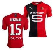 2019-20 Stade Rennais Home Soccer Jersey Shirt Ramy Bensebaini #15