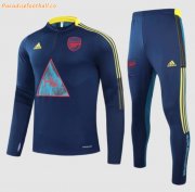 2021-22 Arsenal Blue Humanrace Training Kits Sweat Shirt with Pants