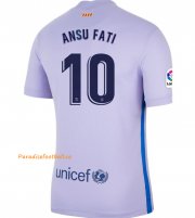 2021-22 Barcelona Away Soccer Jersey Shirt with ANSU FATI 10 printing